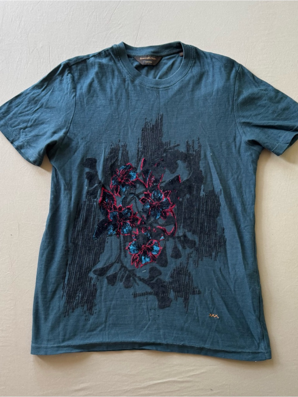 Ermenegildo Zegna Embroidered Floral Tee